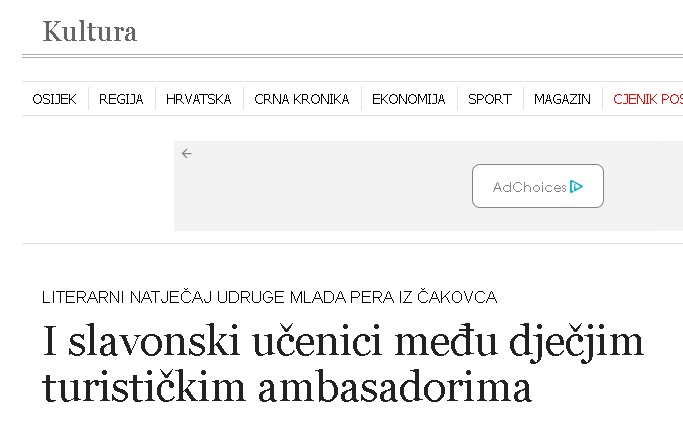 Glas Slavonije: I slavonski učenici među dječjim turističkim ambasadorima
