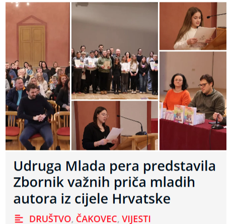 Reporter.hr: Udruga Mlada pera predstavila Zbornik važnih priča mladih autora iz cijele Hrvatske